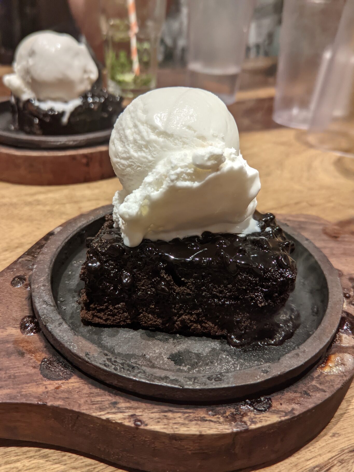 Sizzling Chocolate Brownie Rotated | Jain Food Blogger