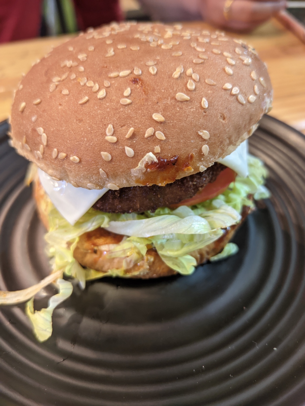 Veg Cheese Burger | Jain Food Blogger